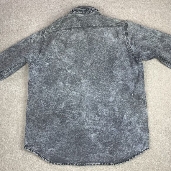 Vintage Carhartt Shirt Mens XL Gray Acid Wash Rugged Chore Button Up USA Made - Picture 11 of 16
